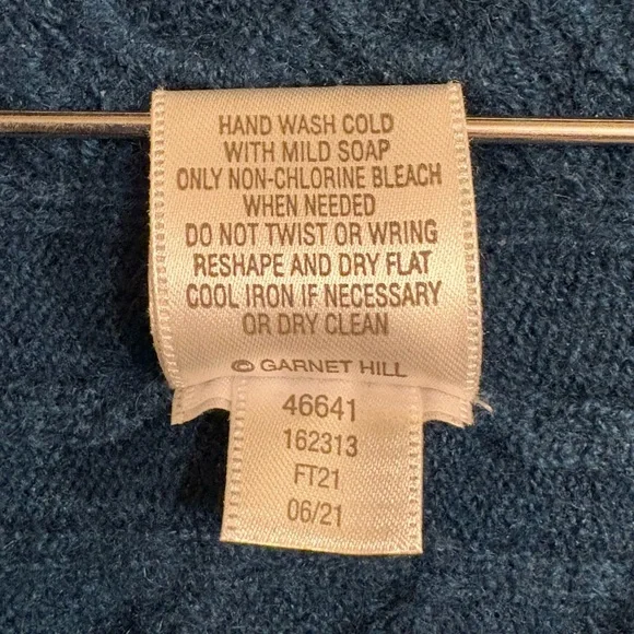 ♥️Garnet Hill Cashmere Cabled T-Neck - Picture 12 of 15